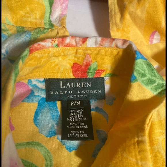 Ralph Lauren tropical crop top tiki retro 90’s - Picture 5 of 8